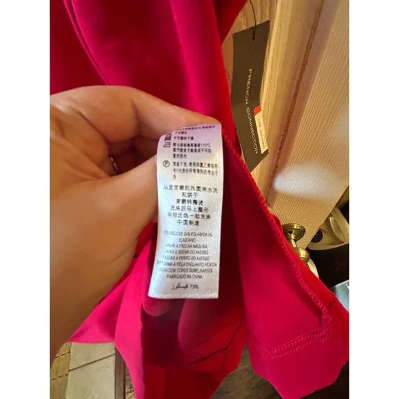 French Connection Size 8 Pink Strappy Dress - Picture 8 of 11